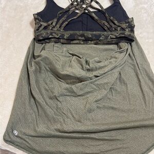 lululemon athletica Black and Green Women's Top
